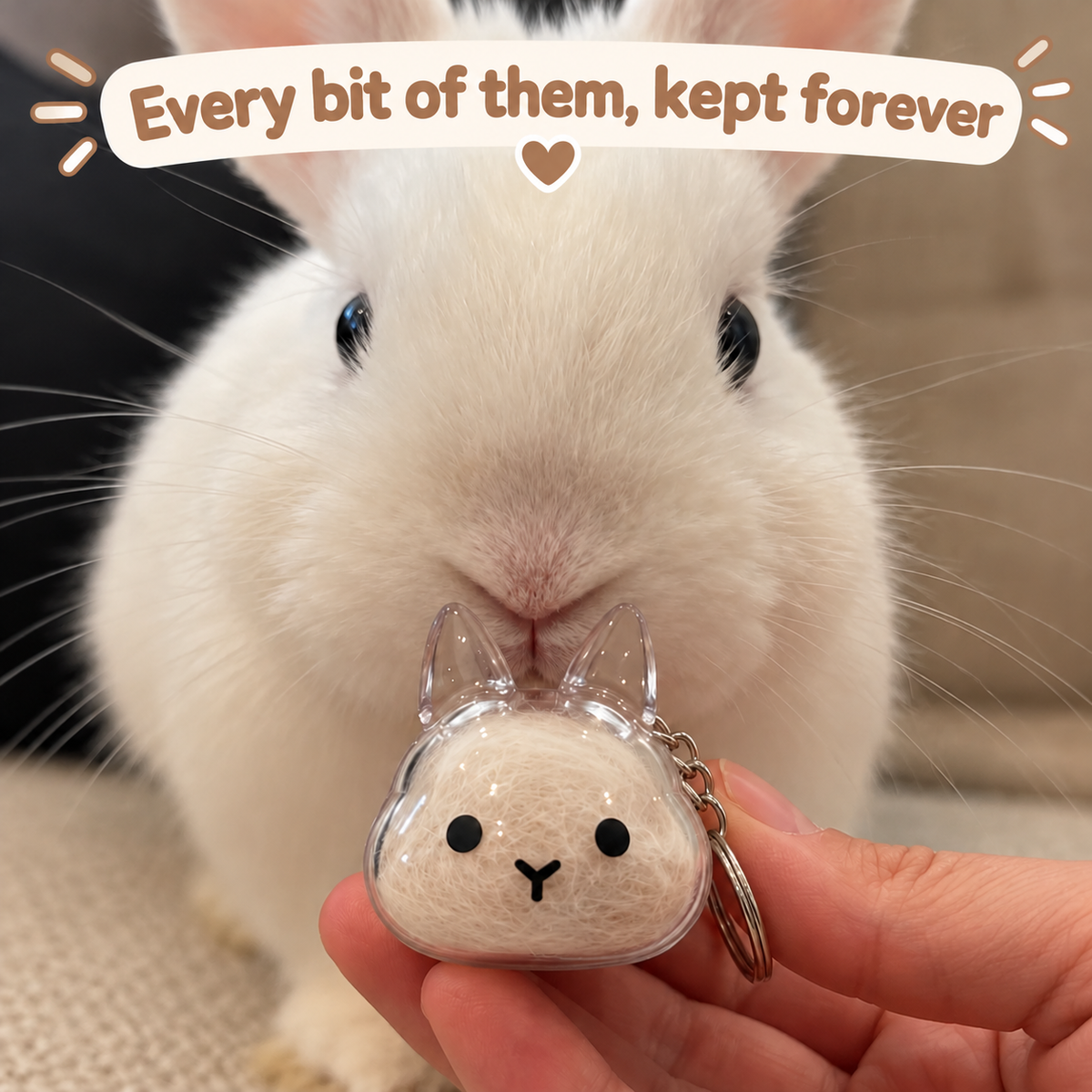 Bunny Fur Keychain – Celsaro